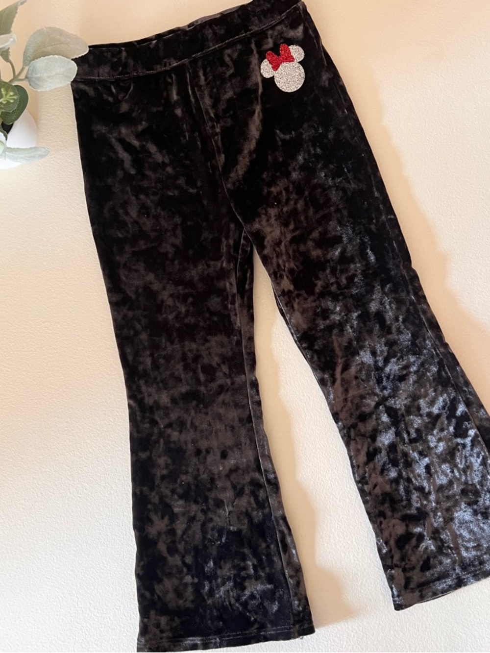 minnie velvet flare pants